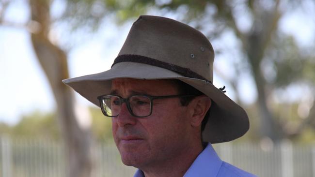 Federal Nationals party leader David Littleproud in Alice Springs May 1, 2025. Picture: Gera Kazakov