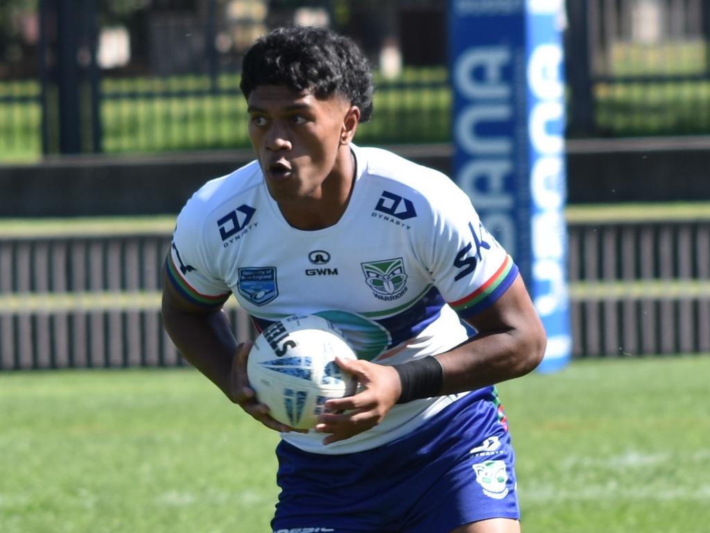 Siale Pahulu is just one rugby union schoolboy that is a rising star of the Warriors system. Picture: Sean Teuma