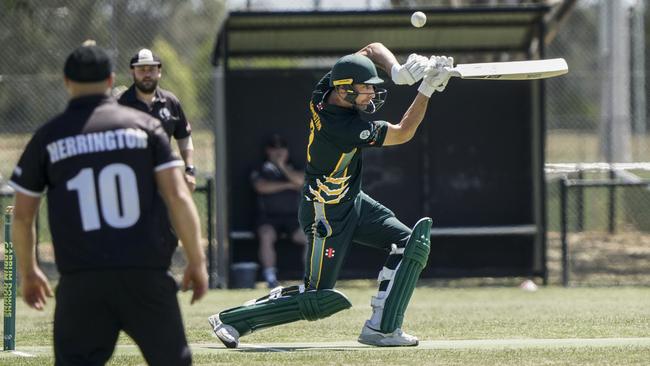 Robert Johnston batting for Carrum Downs. Picture: Valeriu Campan