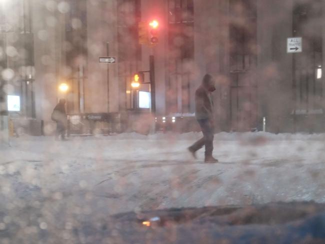 Snow hits the streets of Manhattan. Picture: Getty