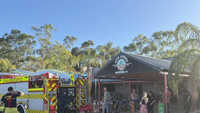 Alice Springs Brewing Co's flagship Alice Springs venue as briefly evacuated on Sunday February 16 2025 due to a small fire, which the brewery says was caused by an electrical fault. Picture: Alice Springs Brewing Co/ Facebook