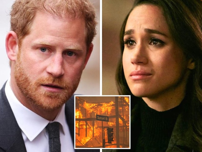 Meghan and Harry have issued a heartfelt plea amid the Los Angeles fire disaster. Picture: Supplied