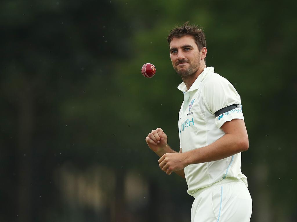 Pat Cummins during a Sheffield Shield match between Vic and NSW. If elected, Cummins would be the first fast bowler to captain Australia since 1956. Picture: Mark Metcalfe/Getty Images