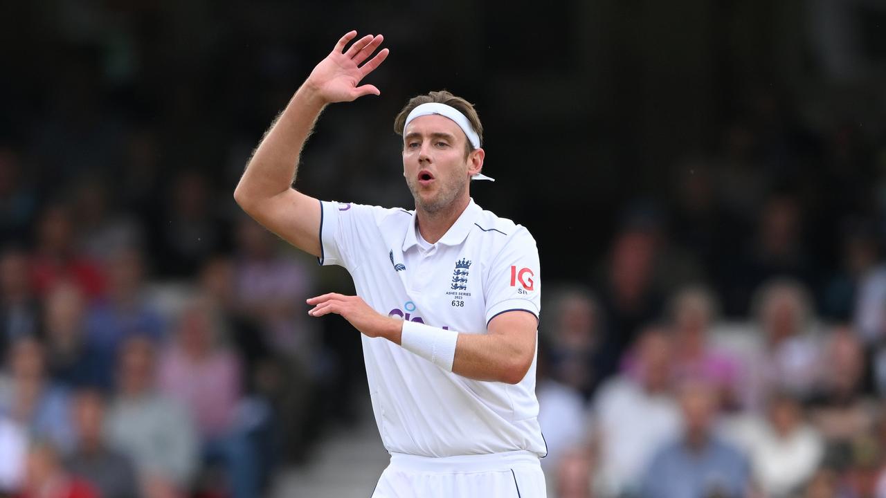 Stuart Broad is yet to take a five-fer this Ashes series. Picture: Getty Images