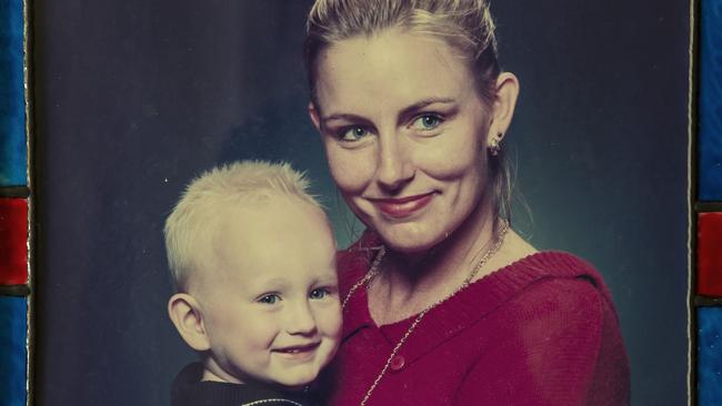 Carol with her son Zach before the house fire. PICTURE: Mark Cranitch.