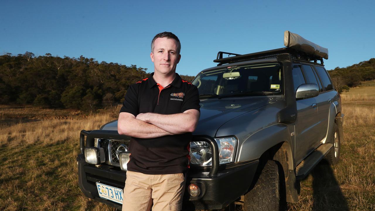 Aaron Wells of Hobart who is member of Trekka 4WD club and owns a diesel vehicle. The cost of diesel rapidly increase has meant that activities within the club come at a huge financial cost. Picture: Nikki Davis-Jones