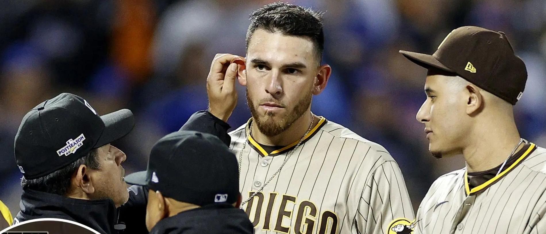 MLB Playoffs 2022: Joe Musgrove's ears examined by umpire, foreign  substance check, video, why, baseball news