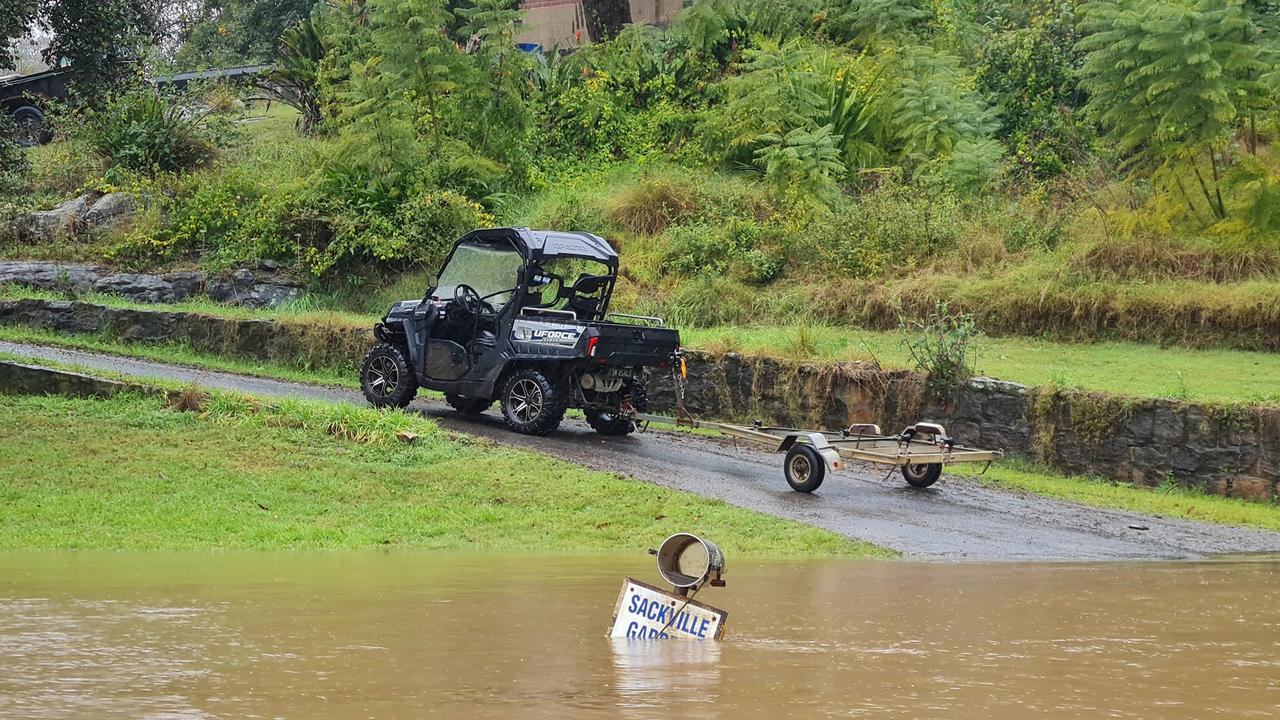 The caravan park has been inundated by flood waters. Picture: Sackville Ski Gardens.