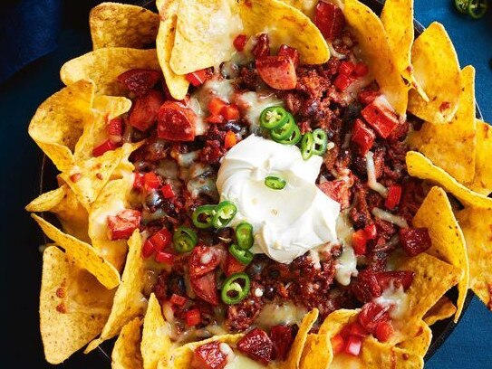 Smoking macho nachos.