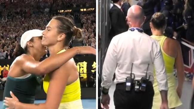 Aryna Sabalenka has been called out for taking away from Madison Keys' moment. Image: Stan