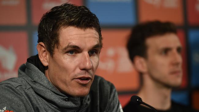 Daryl Impey speaks at the Tour Down Under pre-race press conference. Picture: Tricia Watkinson