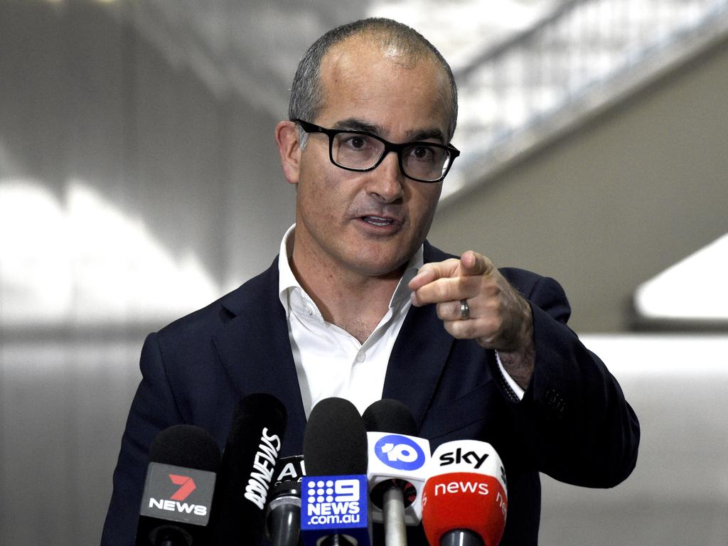 Victorian Acting Premier James Merlino has taken aim at Prime Minister Scott Morrison for refusing to help Victorian businesses struggling with the lockdown. Picture: NCA NewsWire/Andrew Henshaw