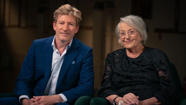 With Germaine Greer, one of the subjects of his Q&amp;A program on the ABC.