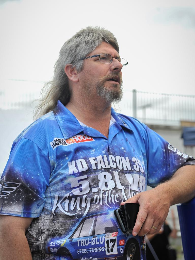 Participant are seen during Mulletfest, a special event designed to celebrate the hairstyle that's all about business at the front, party at the back, at Chelmsford Hotel in Kurri Kurri, NSW. (AAP Image/Perry Duffin) 