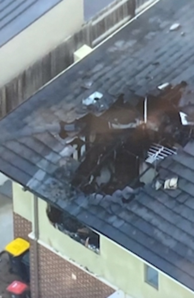 Police are treating the fire as suspicious. Picture: 7News