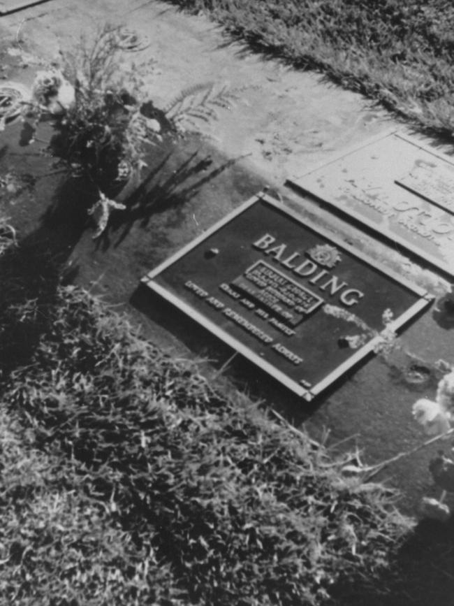 The gravesite of Janine Balding.