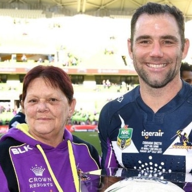 NRL legend Cameron Smith with his mother Sonia.