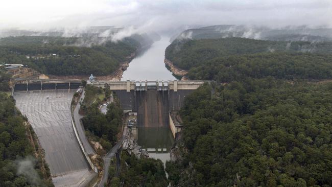 Warragamba Dam in Sydney’s west. Picture: Toby Zerna