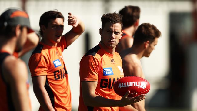 Josh Kelly during a Giants training session at WestConnex Centre. Picture: Matt King/Getty Images