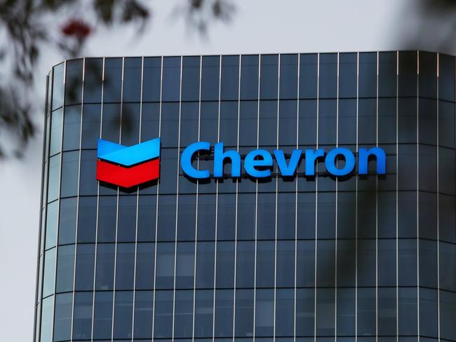 The Chevron Corp. logo at the company's offices in Perth, Australia, on Saturday, July 22, 2023. Australia is scheduled to release second-quarter consumer price index figures on July 26. Photographer: Lisa Maree Williams/Bloomberg