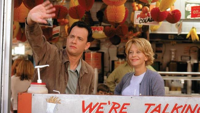 Tom Hanks and Meg Ryan in a scene from You've Got Mail.