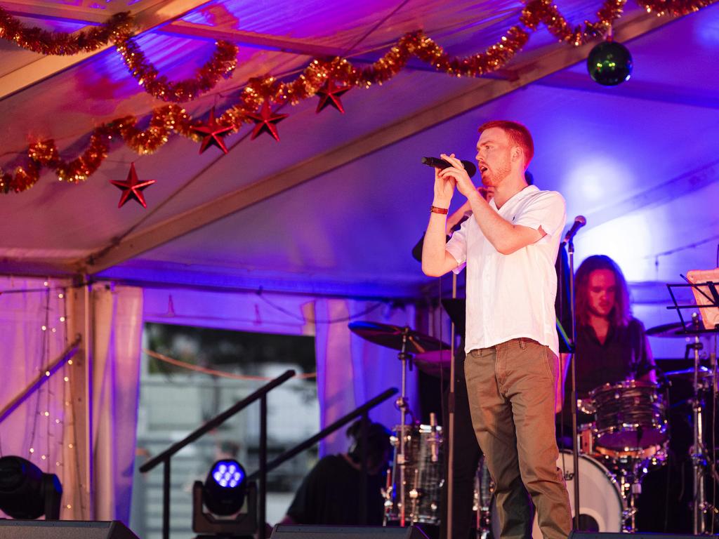 Campbell Venz on stage for Triple M Mayoral Carols by Candlelight, Sunday, December 8, 2024. Picture: Kevin Farmer