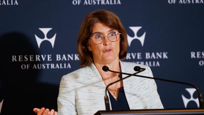 RBA governor Michele Bullock said inflation had created permanent price rises, and expected the pressures would linger for at least a few months. Picture: NewsWire/ Nikki Short