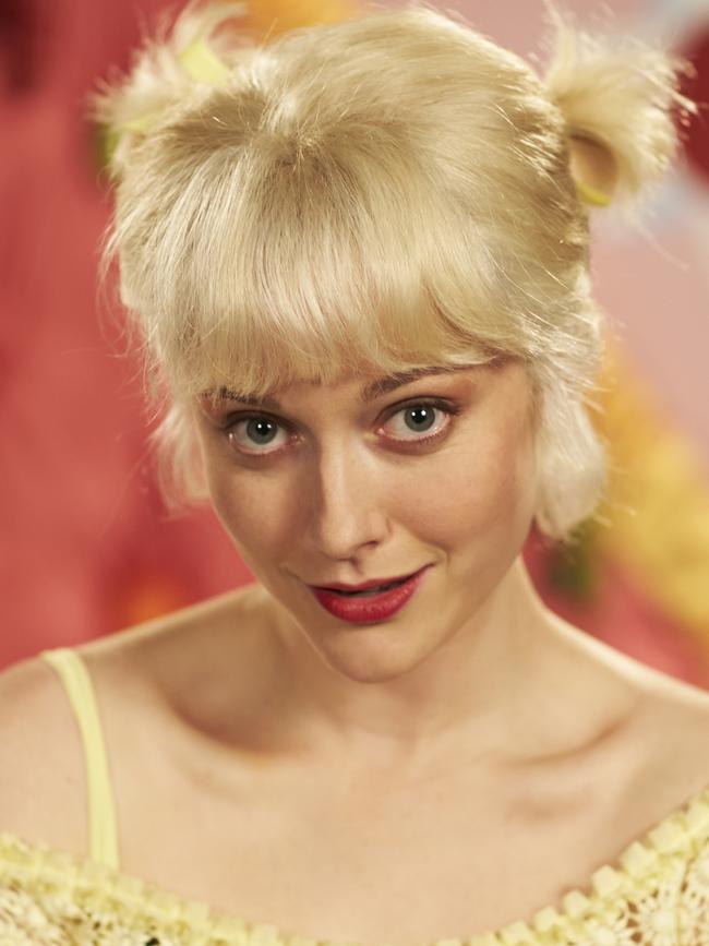 Secret Bridesmaids' Business star Georgina Haig as Paula Yates in Never Tear Us Apart: The Untold Story of INXS