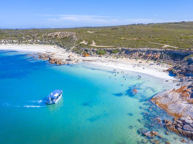 Passengers from the Coral Adventurer explore the SA coastline. Picture: Isaac Forman/SATC