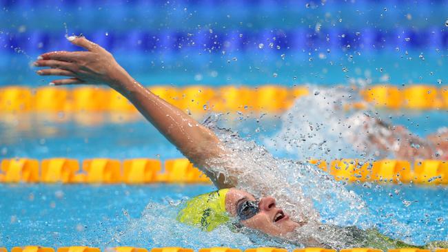 TOKYO, JAPAN – JULY 29: Kaylee McKeown of Team Australia competes in heat four of the Women's 200m Backstroke on day six of the Tokyo 2020 Olympic Games at Tokyo Aquatics Centre on July 29, 2021 in Tokyo, Japan. (Photo by Maddie Meyer/Getty Images)