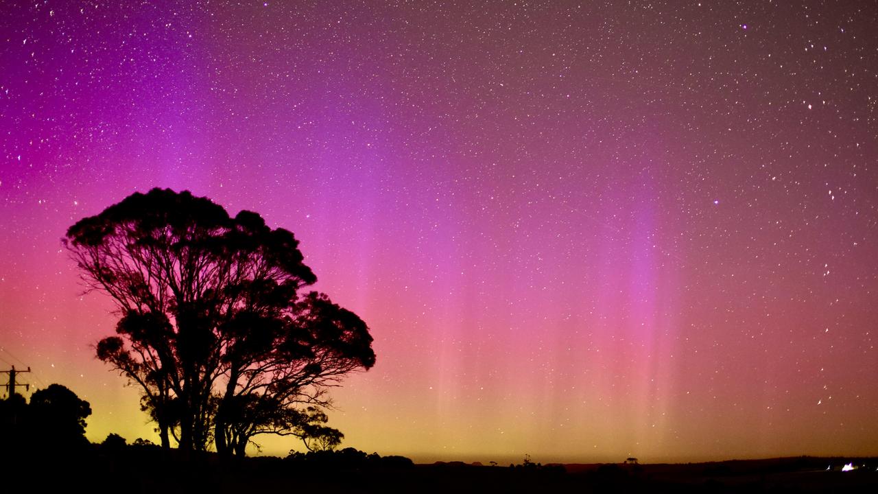 Aurora Australis, captured by amateur aurora chaser Peter Sayers in Tasmania. Photo - Peter Sayers