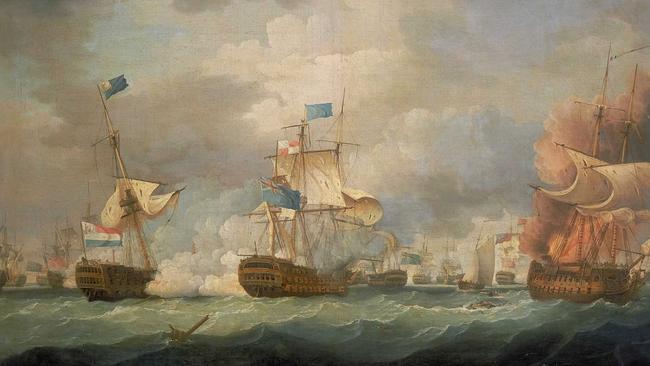 The Battle of Camperdown, 11 October 1797, Thomas Whitcombe, 1798. Public domain