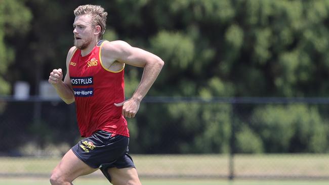 Hugh Greenwood at Gold Coast training. Picture: Glenn Hampson