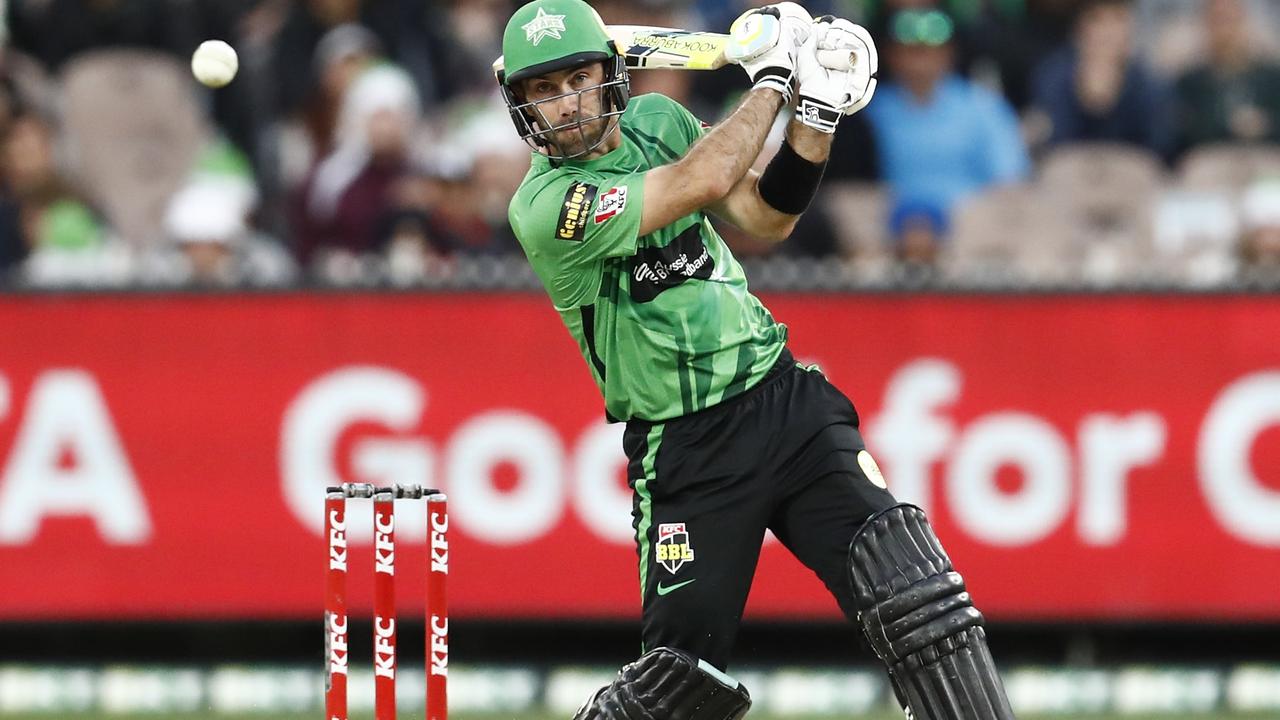 MELBOURNE, AUSTRALIA - DECEMBER 15: Glenn Maxwell of the Melbourne Stars bats during the Men's Big Bash League match between the Melbourne Stars and the Sydney Sixers at Melbourne Cricket Ground, on December 15, 2021, in Melbourne, Australia. (Photo by Darrian Traynor/Getty Images)