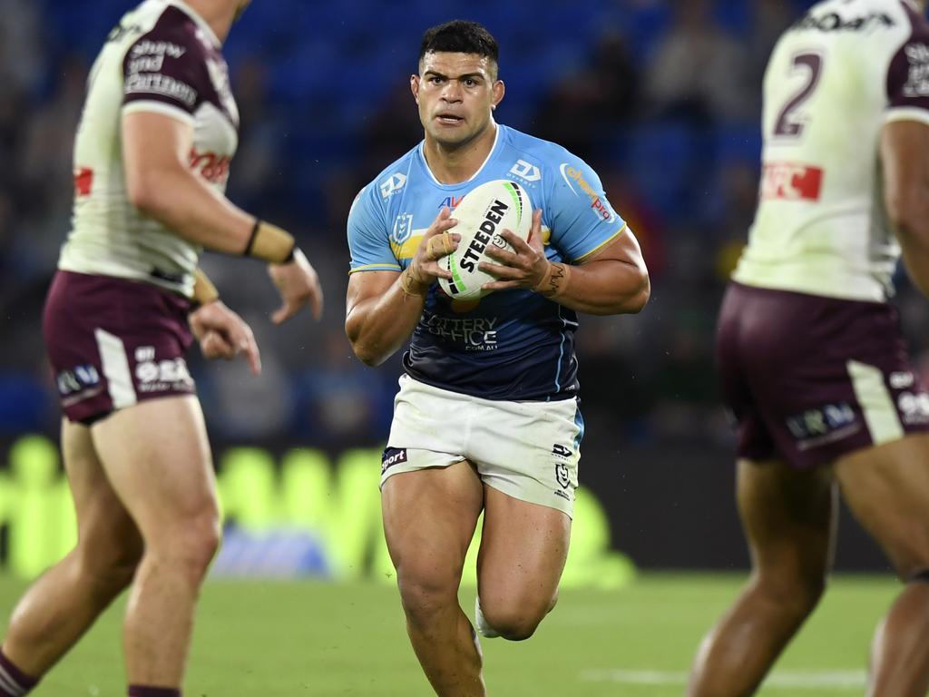 NRL 2024 RD07 Gold Coast Titans v Manly-Warringah Sea Eagles – David Fifita. NRL Photos