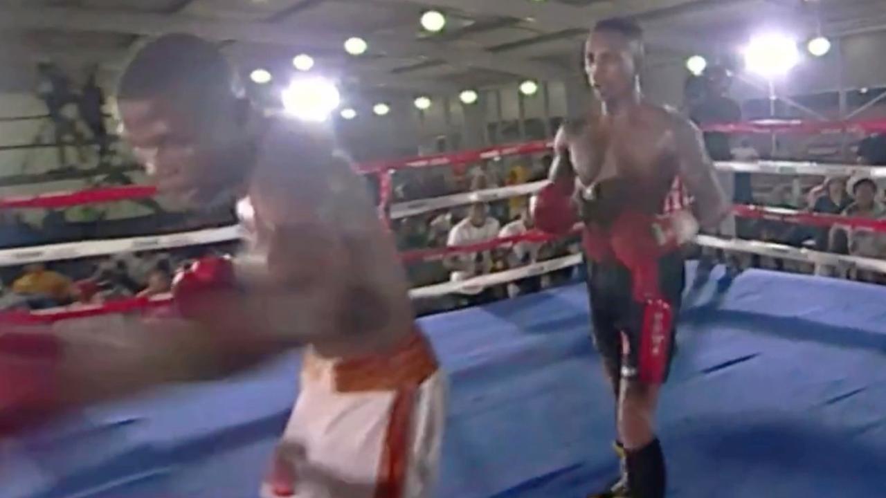 This South African boxer turned his back and began fighting a ghost.