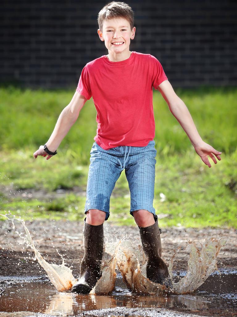 Grade 6 student Boris Eroshenko, 12, has taken out first prize in the Kids News Short Story Competition for his imaginative story The Bog King, about a monster puddle. Picture: Rebecca Michael.