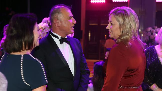 Annastacia Palaszczuk and partner Reza Adib at the Langham Gold Coast opening. Picture: Richard Gosling