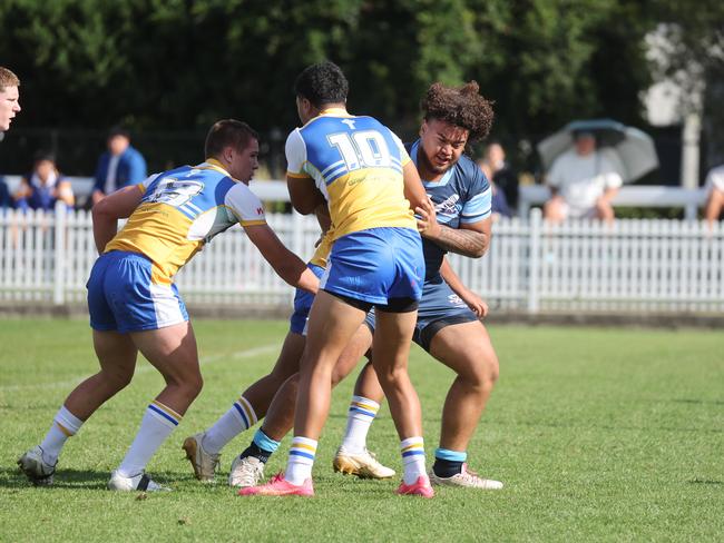 Pictured is The Peter Mulholland Cup at Ringrose Park, Wentworthville today. Patrician Brothers Blacktown v Matraville SHS. Picture: Tim Hunter.