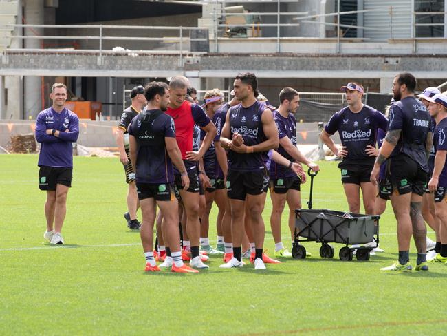 Melbourne Storm will return to Geelong for a trial game in February. Picture: Brad Fleet