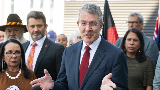 Attorney-General Mark Dreyfus with the National Referendum Engagement Group. Picture: Morgan Sette/NCA NewsWire