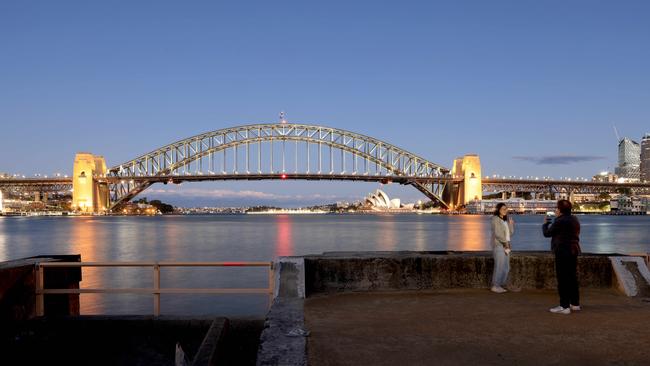 Sydney Harbour bridge at Blues Point. Picture: Damian Shaw