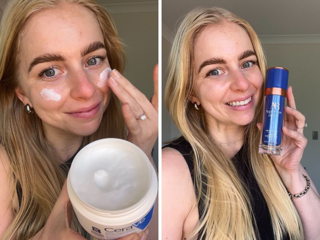 Hannah says this $23 moisturiser is just as good as this $480 version. Picture: Hannah Paine/news.com.au.