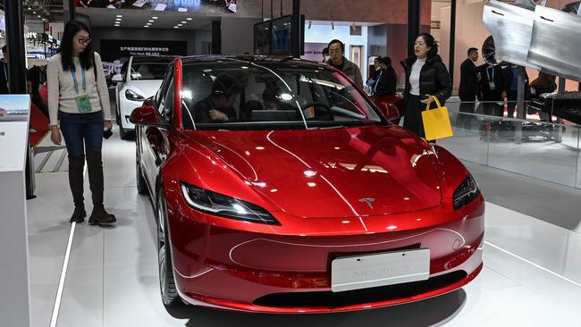 After an initial surge, global demand for electric vehicles is slowing. Picture: AFP