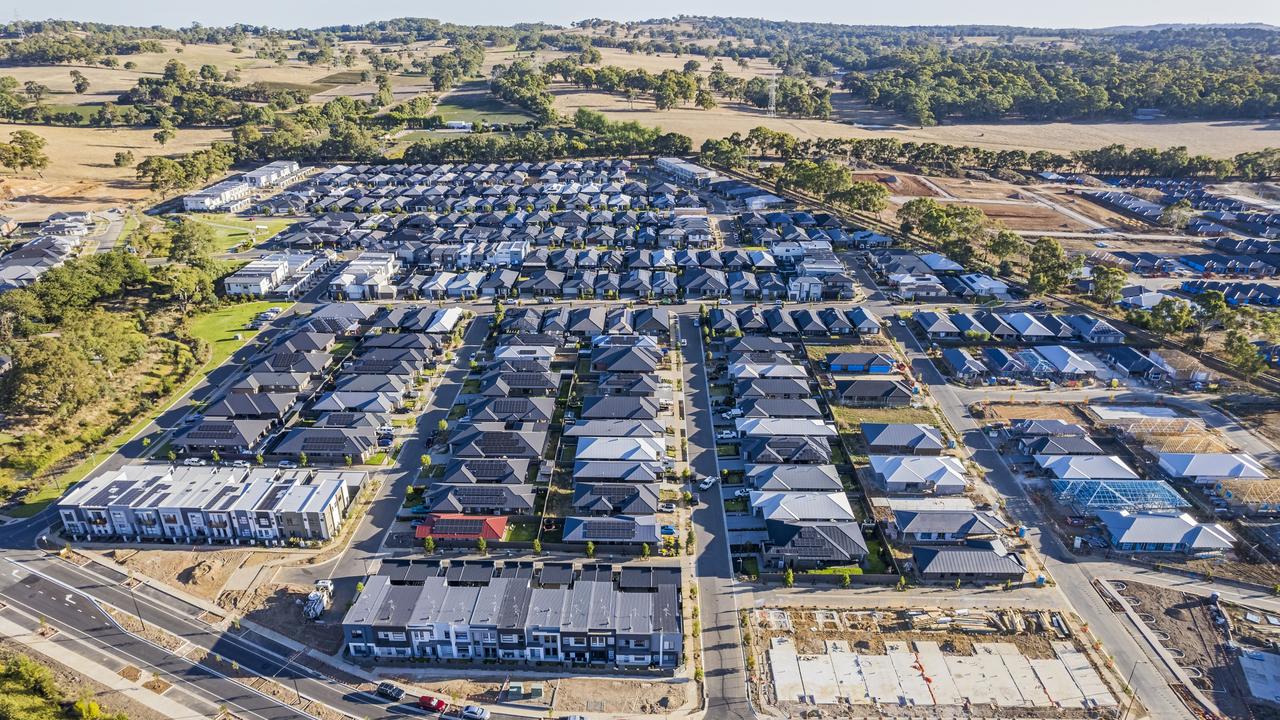 Newly built homes at Mount Barker after the 2011 rezoning.