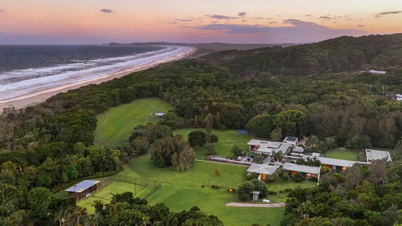 Ohana House, on Seven Mile Beach at Byron Bay, adjoins the Chris Hemsworth/Elsa Pataky family estate. Picture: ppglobal.com.au