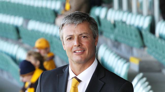 Hawthorn Football Club President Andrew Newbold at Aurora Stadium