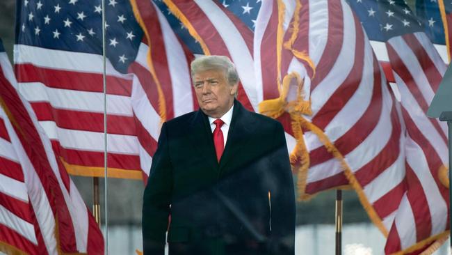 US President Donald Trump arrives to speak to supporters from The Ellipse near the White House yesterday. Picture: AFP