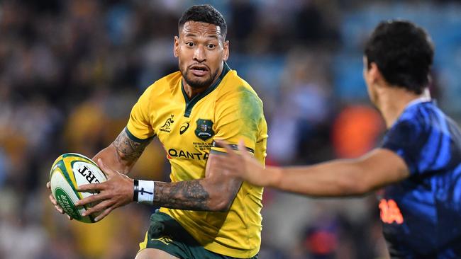 Israel Folau won’t be playing at the World Cup. Picture: AAP 