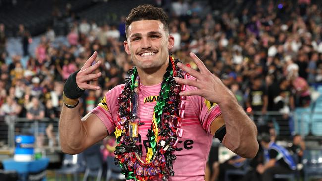 Nathan Cleary is feeling recharged after winning four premierships in a row. (Photo by Cameron Spencer/Getty Images)